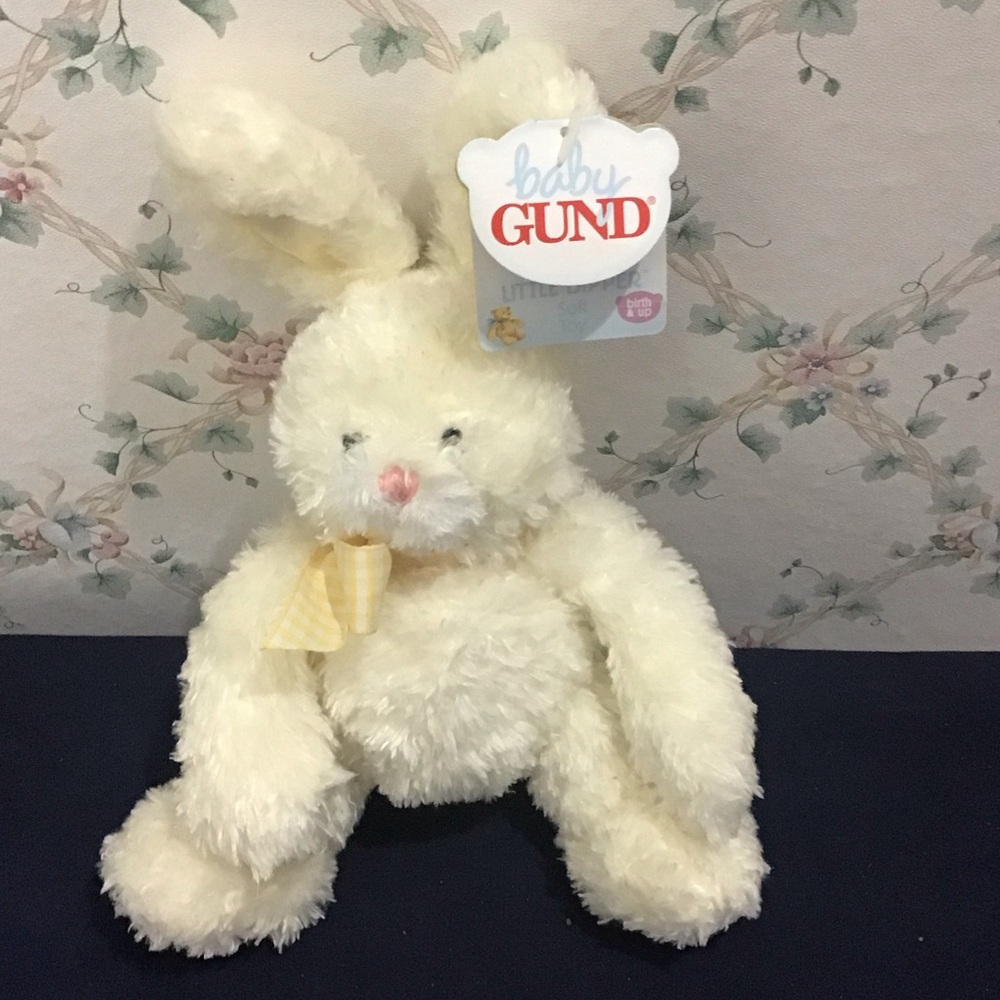 Easter Collectible Baby Gund Little Dipper White Bunny My First Easter NWT.